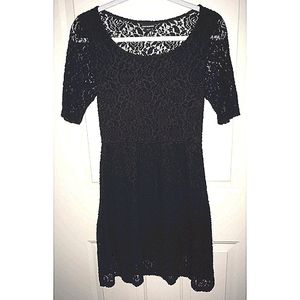 Black Floral Lace Dress